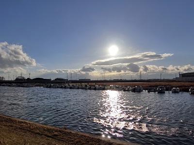 Kanie River marina evening landscape