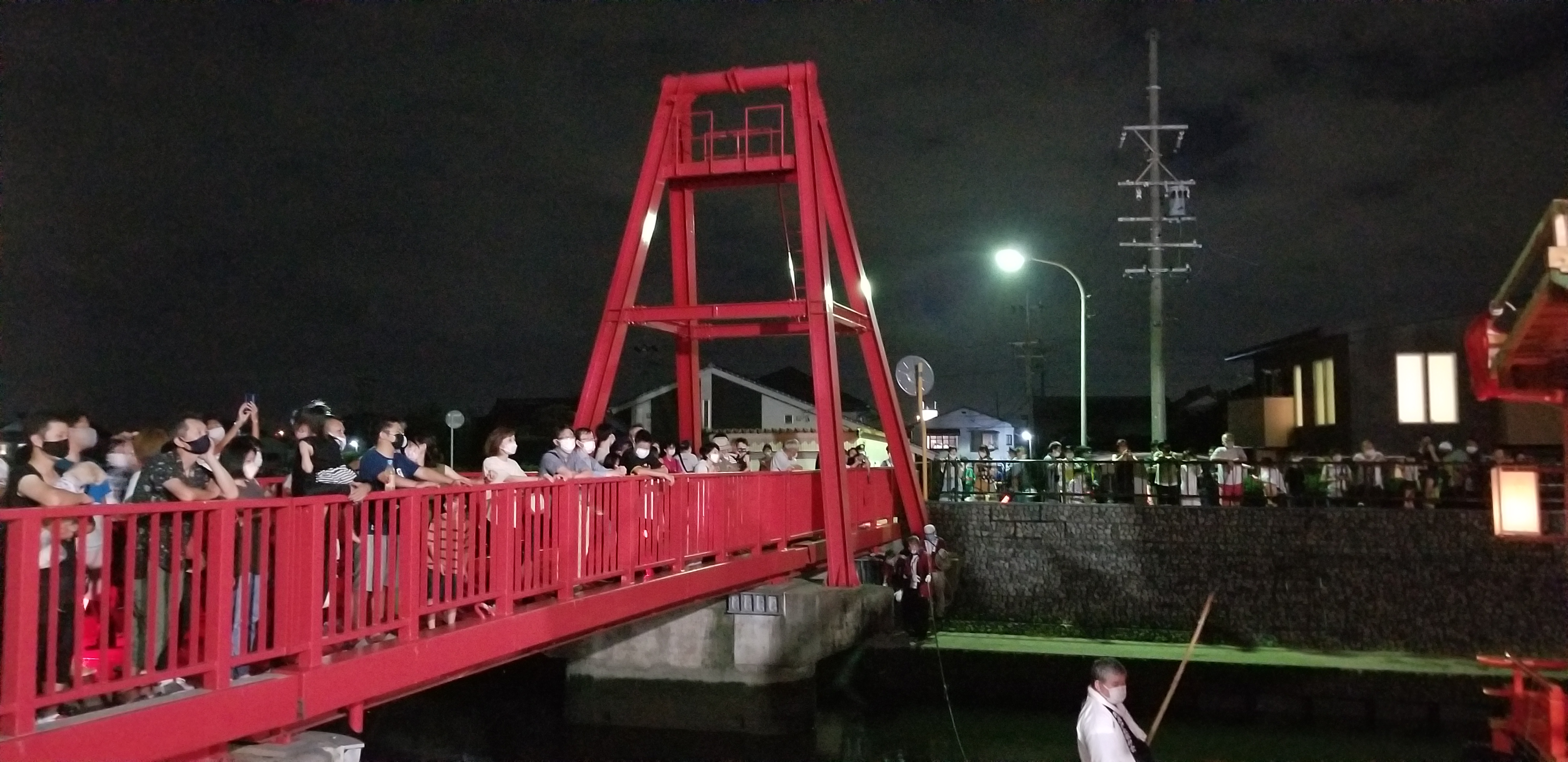 MIYOSHI bridge in 蟹江川 at sat. 6th. Aug.